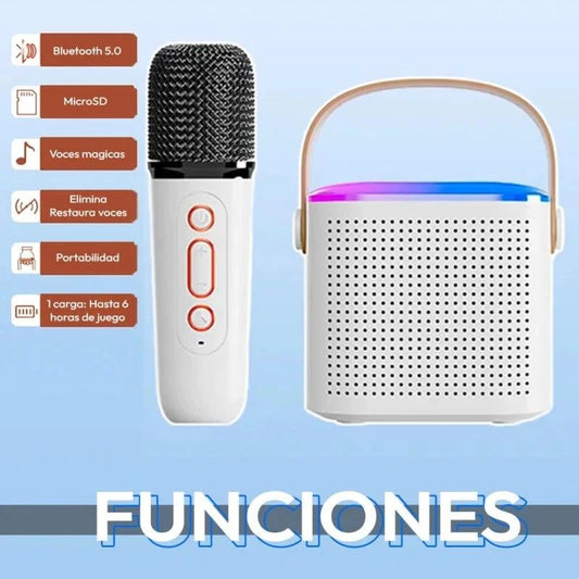 SET DE KARAOKE, PARLANTE + MICRÓFONO